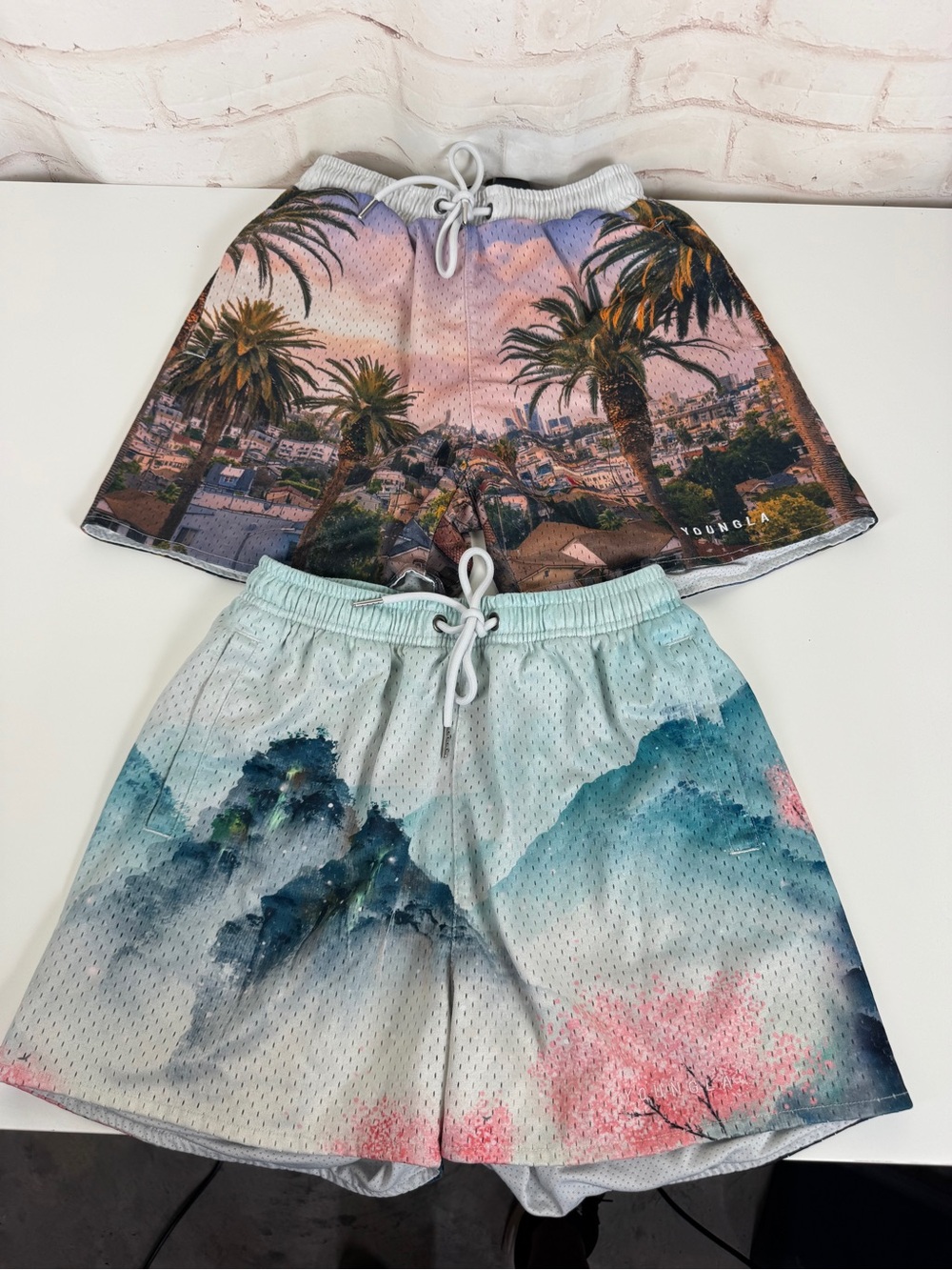 Lot of 2 Youngla Athletic Gym Shorts Size Small